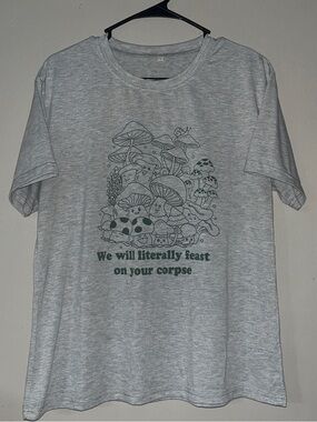 Dark Humor Mushroom Women’s Shirt (Previously Owned)